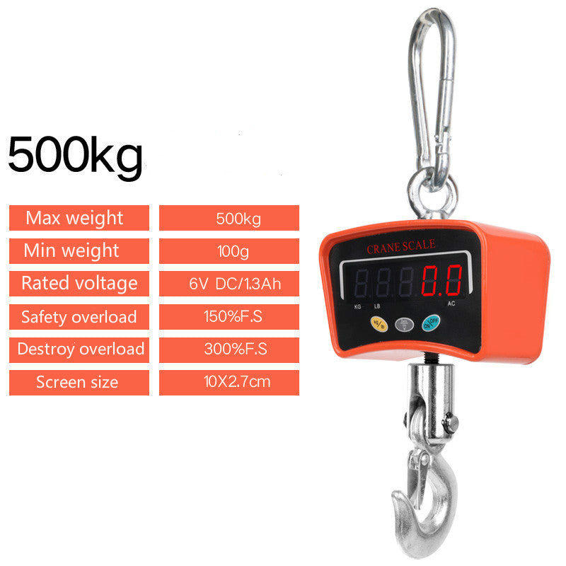 ⚖️ Báscula Colgante Industrial MegaLift 1000KG Recargable ⚖️