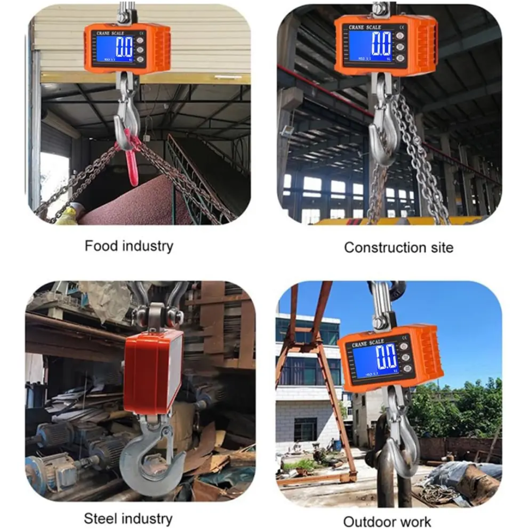 ⚖️ Báscula Colgante Industrial TitanPro 500KG Recargable⚖️